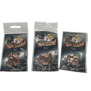 NIP 3 Dwarves 100 Years of Disney Pins Bashful #69 Sneezy #61 Doc #53